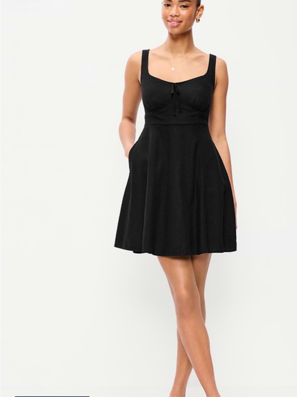 Old Navy Black Tank Swing Dress with Pockets